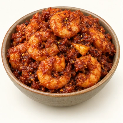 Illustrative Royyala Pachadi — Prawns Pickle